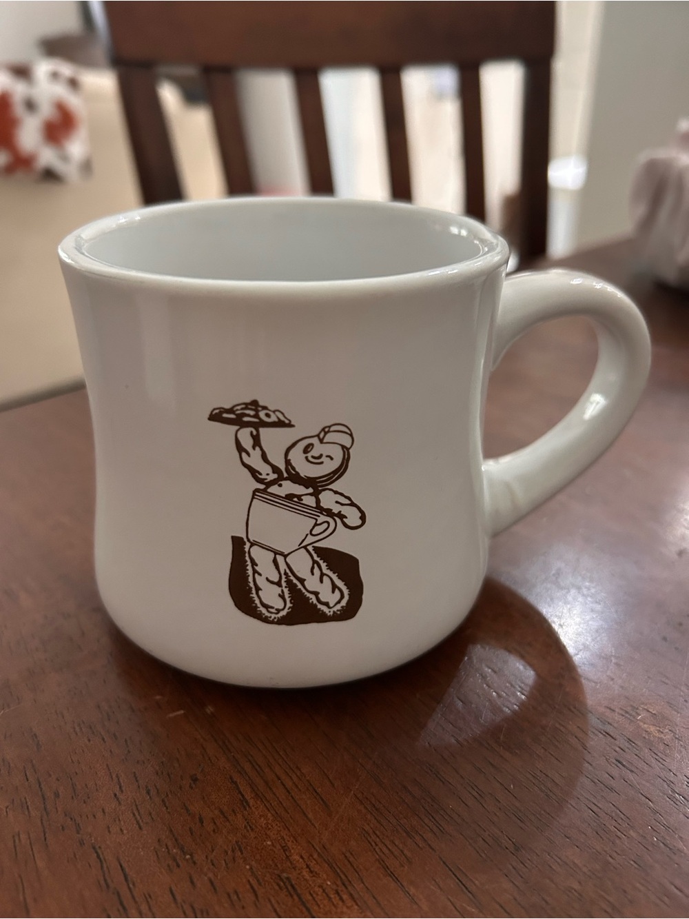 Dunkin' Donuts Vintage Retro Diner ‘Dunkie Man” Coffee Mug Heavy Rare Original